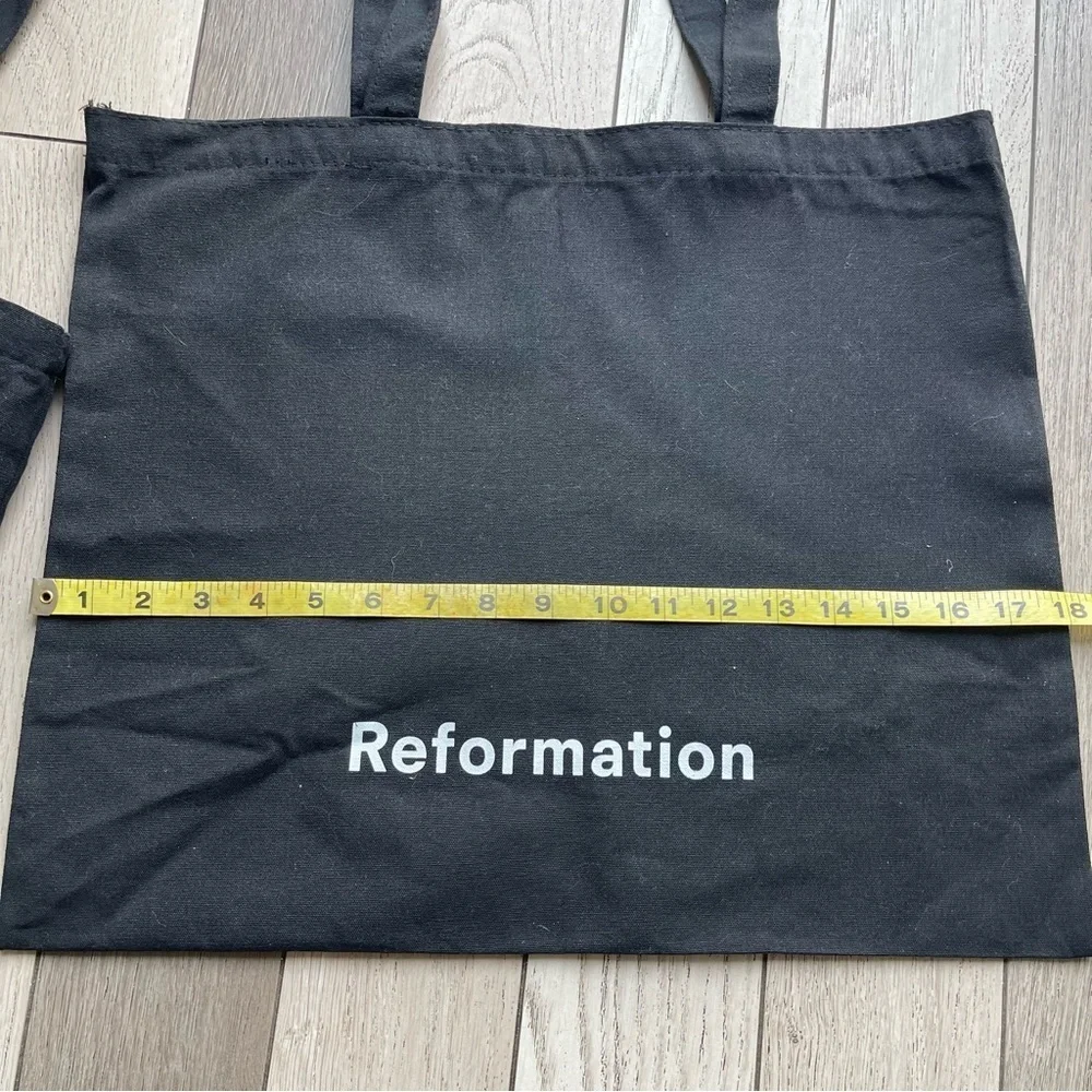Reformation Black Canvas Tote Trio
